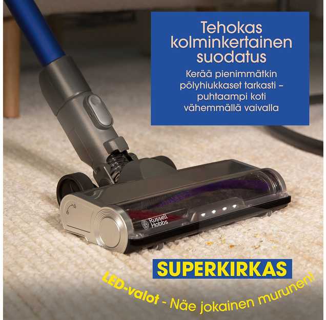 Russell Hobbs Turbo Charge lazdinis dulkių siurblys