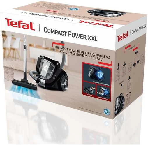 Dulkių siurblys be maišelio, kompaktiškas, galia 900 W / 2,5 l / 75 dB, Tefal*