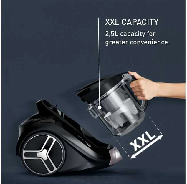 Dulkių siurblys be maišelio, kompaktiškas, galia 900 W / 2,5 l / 75 dB, Tefal*