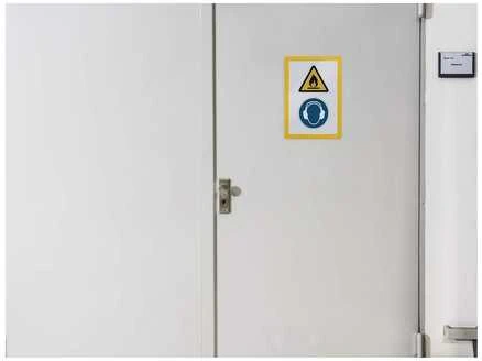 Durable Duraframe -itseliimautuva A4-infokehys, 2 kpl, keltainen kehys