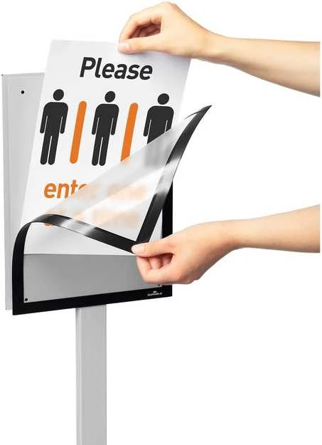 Durable STOJAK PODŁOGOWY A4 DURABLE INFO STAND BASIC ANTRACYTOWY 1szt.