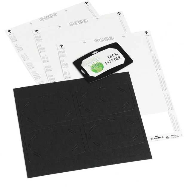 Durable Namensschild Strapazierfähig 54x90 mm Recyclingkarton - mit 20 Stk.