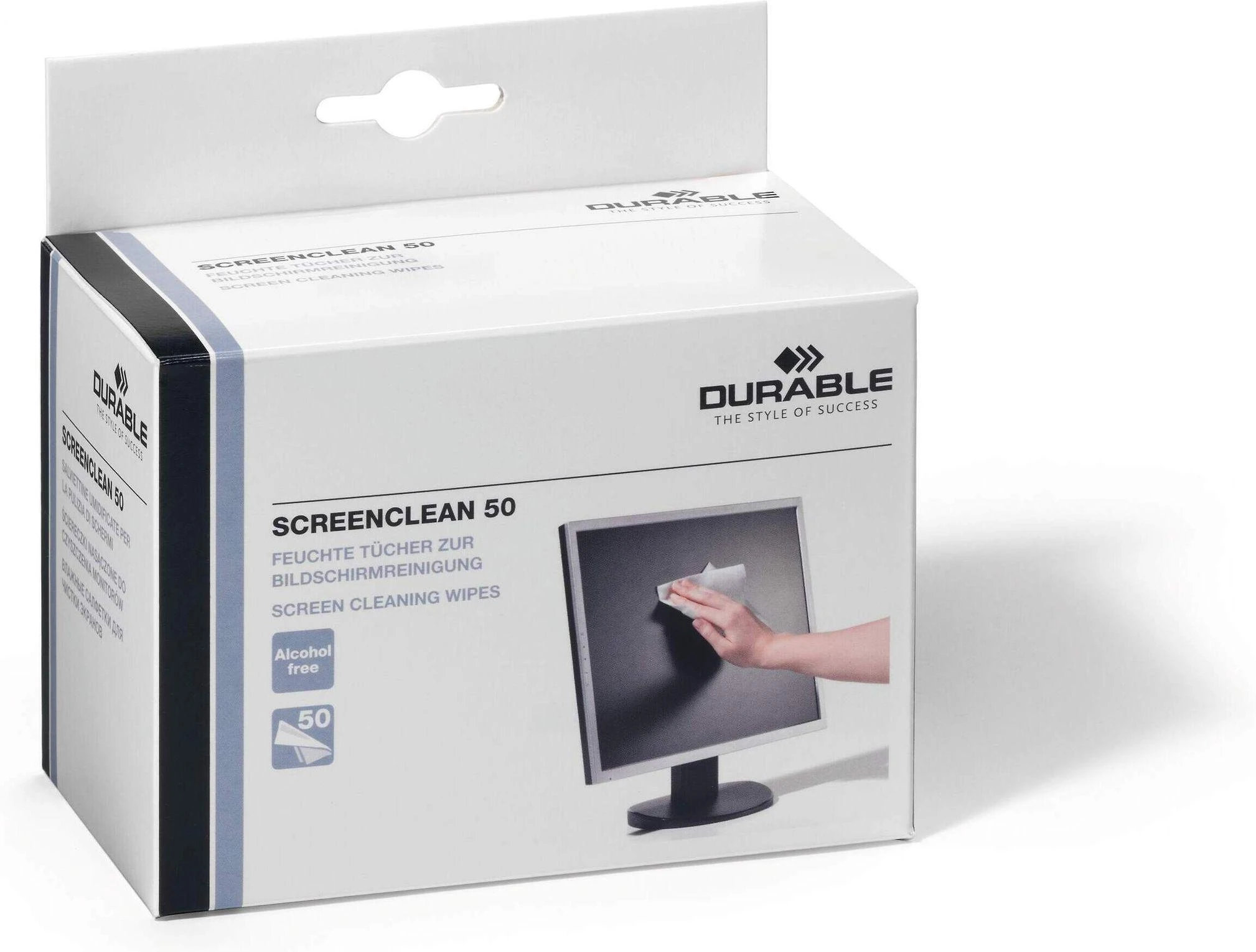 Valiklis Servetėlės ekranui valyti DURABLE Screenclean, 50 vnt.
