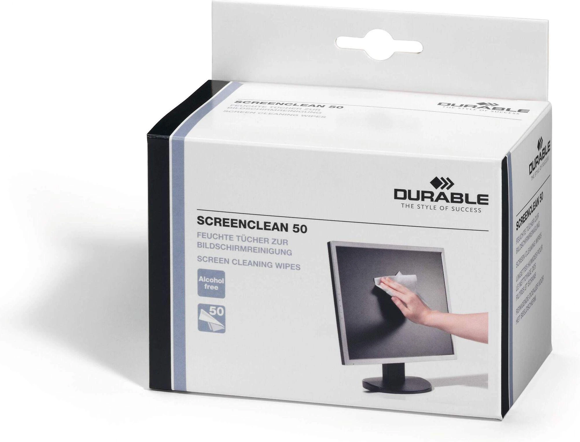 Valiklis Servetėlės ekranui valyti DURABLE Screenclean, 50 vnt.