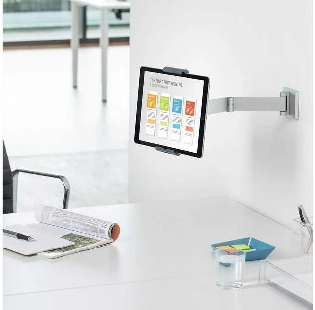 Durable Patvarus planšetės laikiklis WALL ARM metalinis sidabras 8934-23