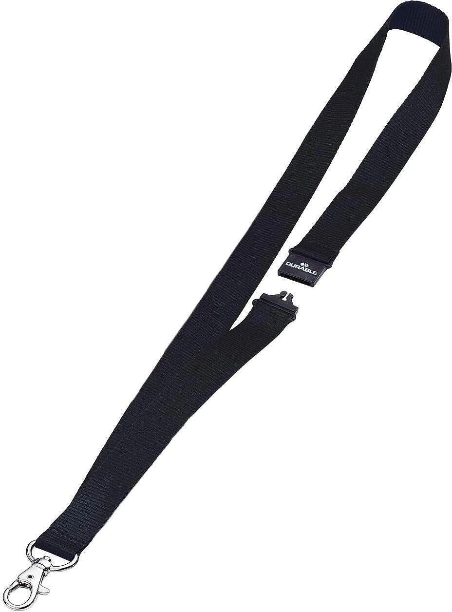 Juoda Durable virvelė su karabinu