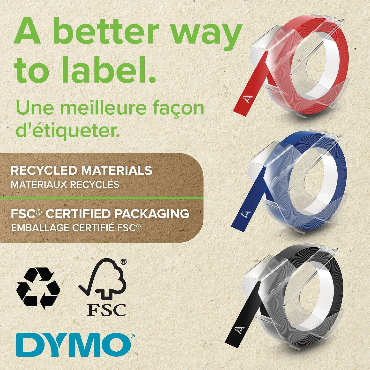DYMO 3D label tapes etikečių juostelė