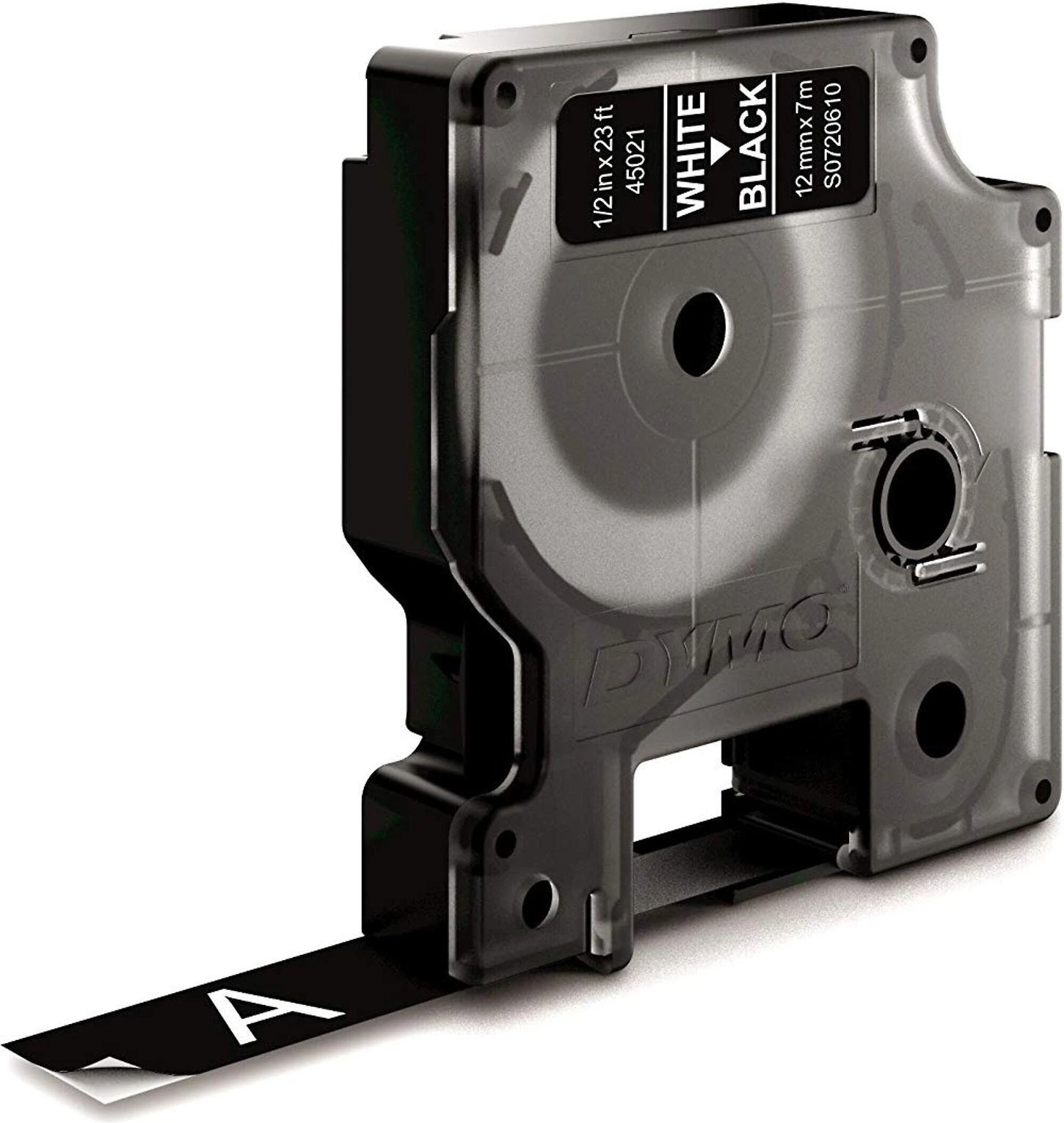 Juostelė DYMO D1 12mm x 7m, vinilinė, balta ant juodo / S0720610 45021