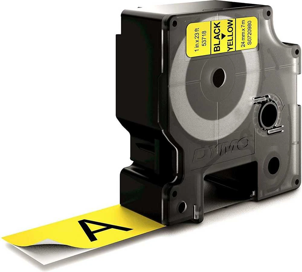 Juostelė DYMO D1 24mm x 7m, juoda ant geltono / S0720980 53718