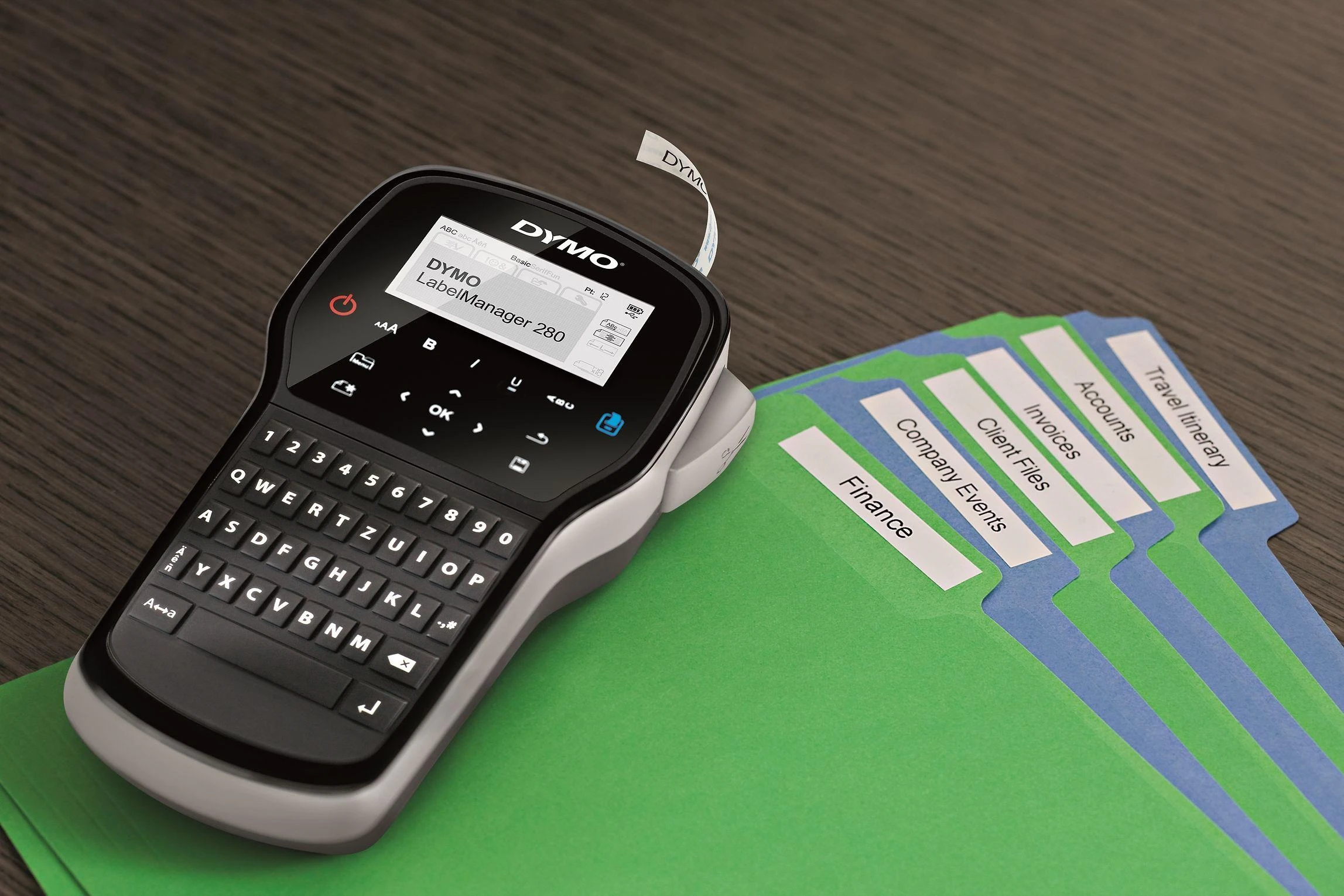 DYMO LabelManager 280™ QWY Kitcase etikečių spausdintuvas Perkėlimas terminiu būdu Vielinis D1 QWERTY