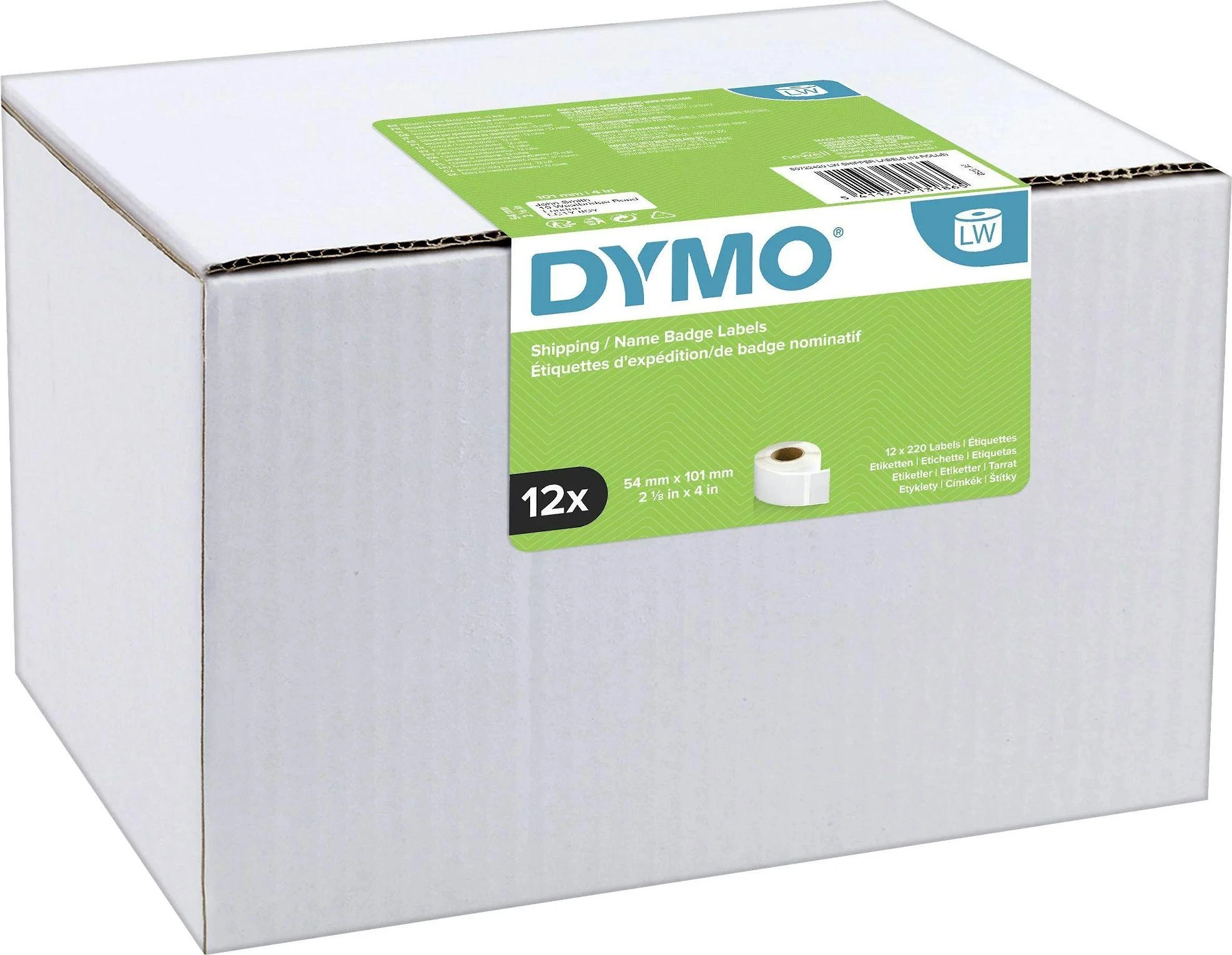 LabelWriter“ Pristatymo / pavadinimo žymos, 101x54 mm, 12 pakuočių (2640 vnt.) DYMO / S0722420
