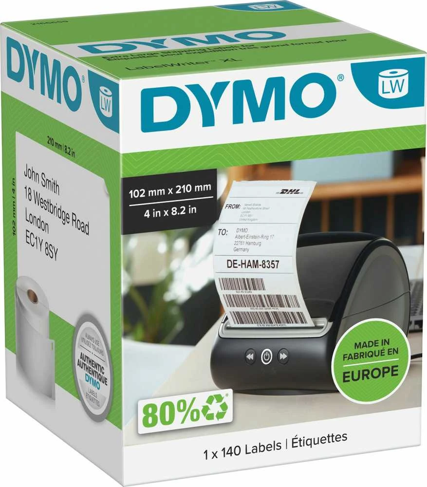 DYMO 4XL/5XL Etiketės 102 x 210mm / (2166659)