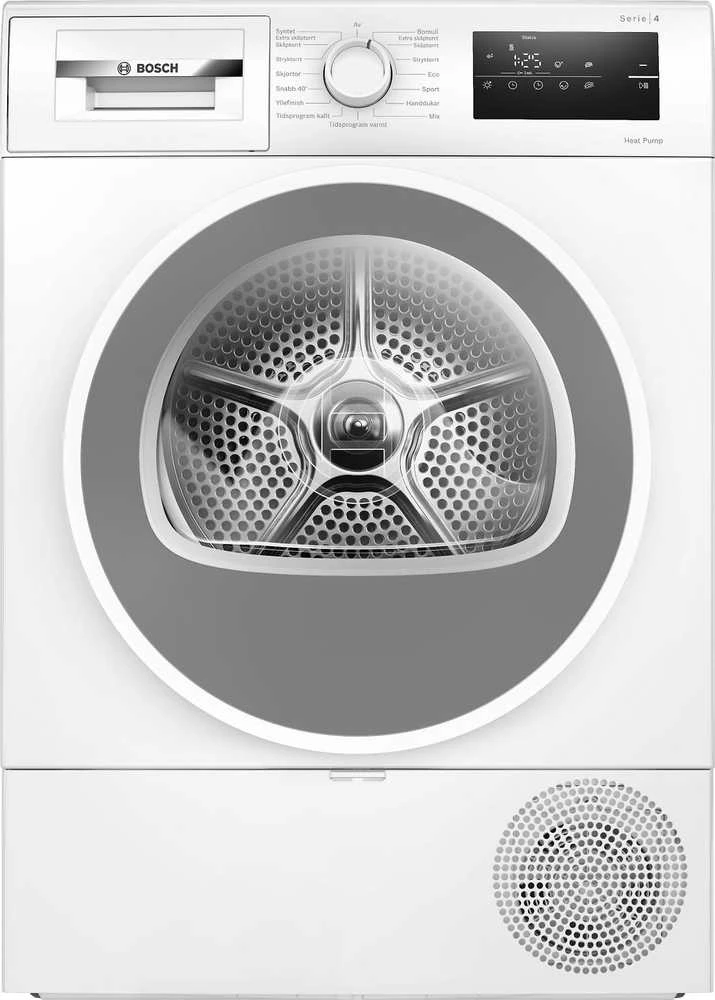 Bosch WTH85V0CSN Serija 4, Džiovyklė su šilumos siurbliu, 8kg