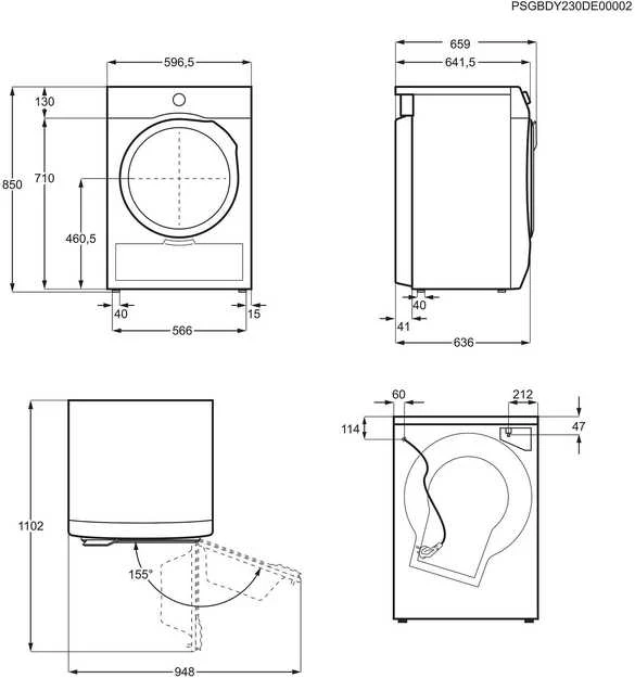 Džiovyklė Electrolux 600 GentleCare kuivausrumpu (EDI622E95E)