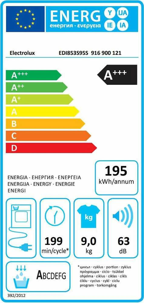 Electrolux EDI853S95S 800 UltraCare kuivausrumpu
