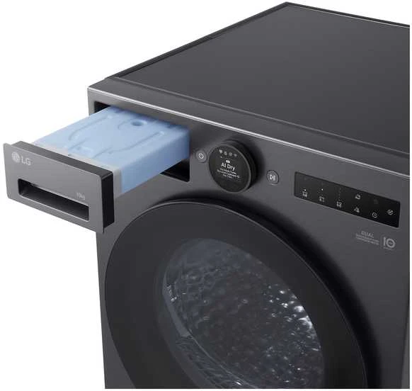 Džiovyklė LG RHX7010TBB kuivausrumpu, musta