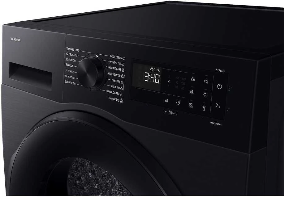 Džiovyklė Samsung DV90DG52A0ABEE kuivausrumpu, musta