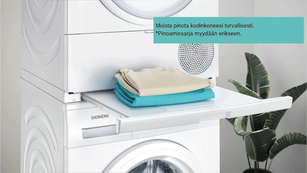 Džiovyklė Siemens WT43HV0EDN iQ300 kuivausrumpu, valkoinen