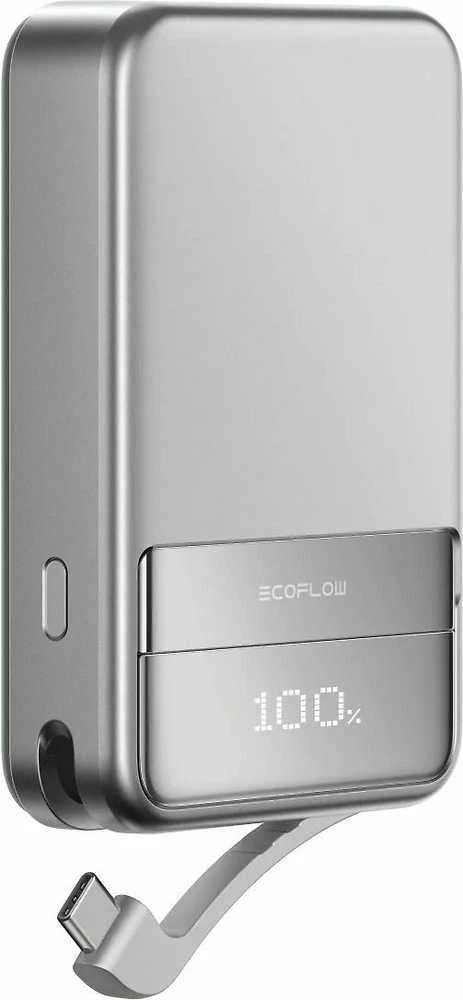 „EcoFlow RAPID“ magnetinė išorinė baterija, 10000 mAh, (sidabrinis).