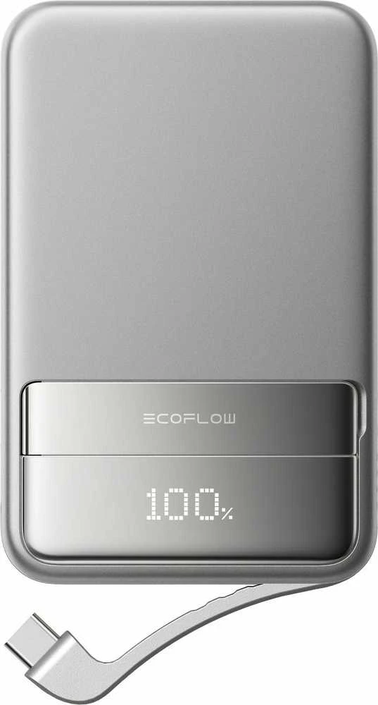 „EcoFlow RAPID“ magnetinė išorinė baterija, 10000 mAh, (sidabrinis).