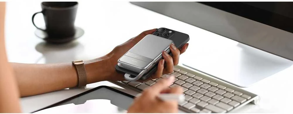 „EcoFlow RAPID“ magnetinė išorinė baterija, 5000 mAh, (sidabrinis).