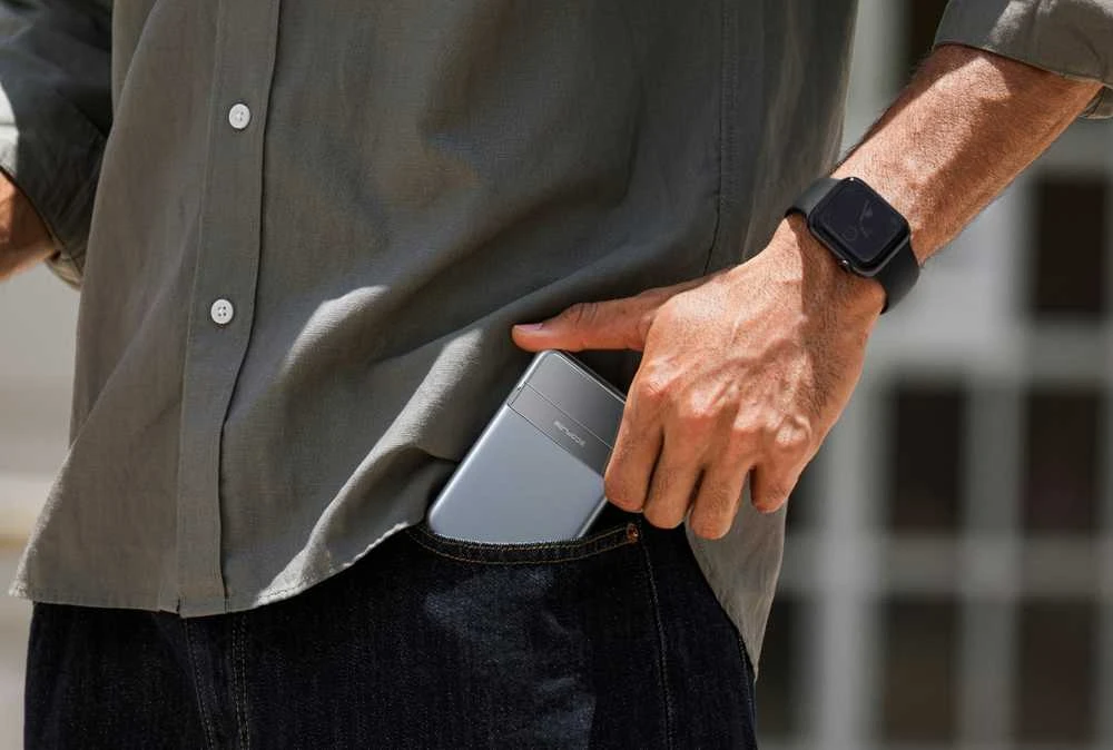 „EcoFlow RAPID“ magnetinė išorinė baterija, 5000 mAh, (sidabrinis).