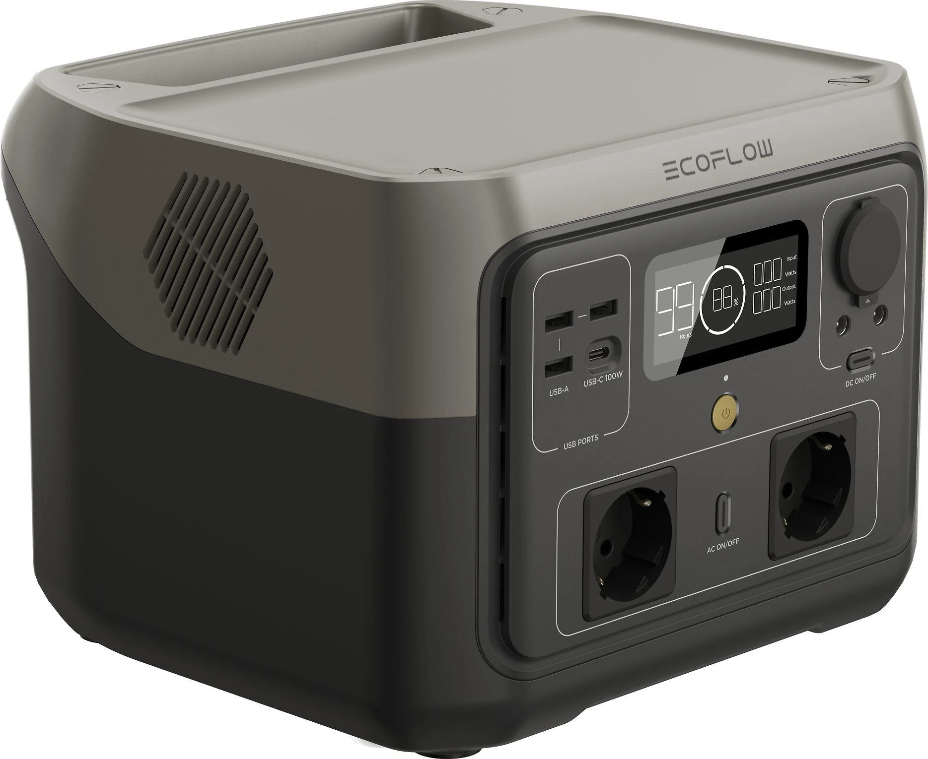 EcoFlow RIVER 2 Max nešiojamoji maitinimo stotis, 512Wh, 500W, X-Boost, EPS