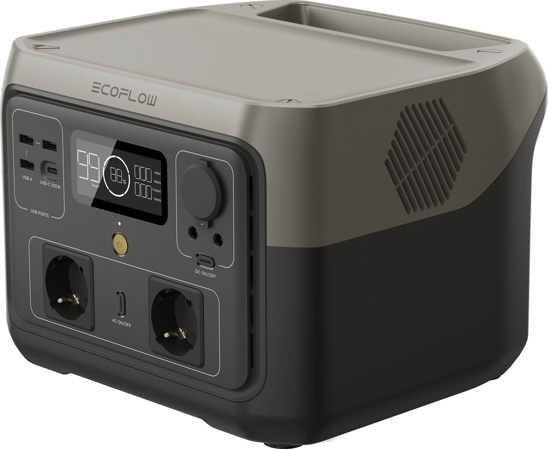 EcoFlow RIVER 2 Max nešiojamoji maitinimo stotis, 512Wh, 500W, X-Boost, EPS