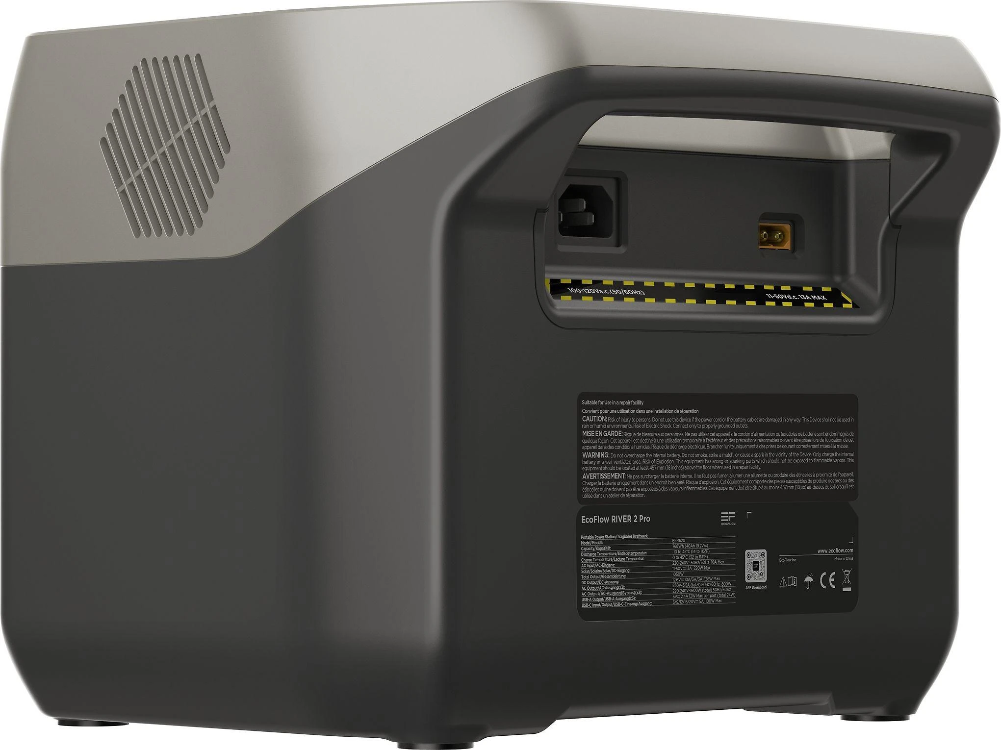 EcoFlow RIVER 2 Pro nešiojamoji elektrinė, 768Wh, 800W, 1600W