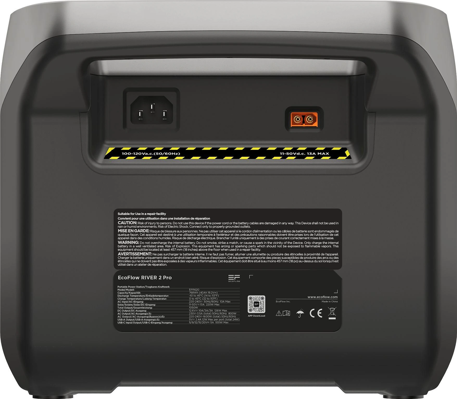 EcoFlow RIVER 2 Pro nešiojamoji elektrinė, 768Wh, 800W, 1600W