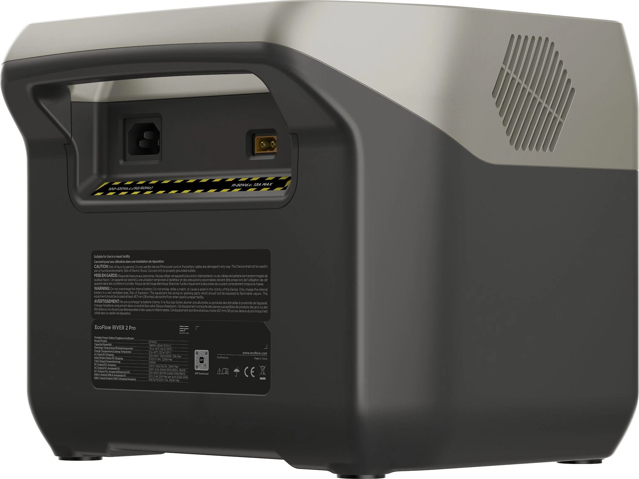 EcoFlow RIVER 2 Pro nešiojamoji elektrinė, 768Wh, 800W, 1600W