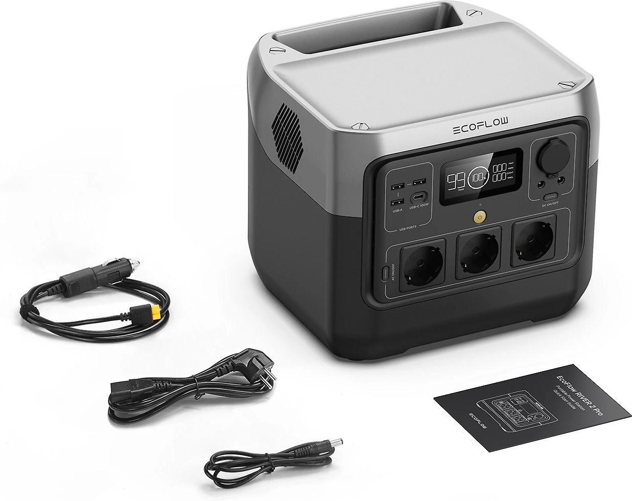 EcoFlow RIVER 2 Pro nešiojamoji elektrinė, 768Wh, 800W, 1600W