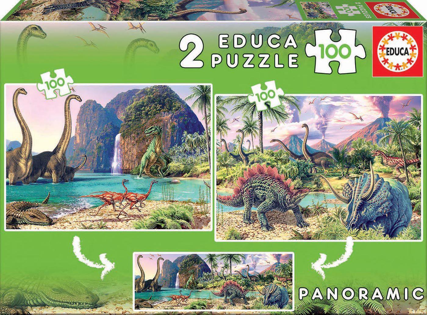 Dėlionė Educa 2x100 dinozaurai – 15620