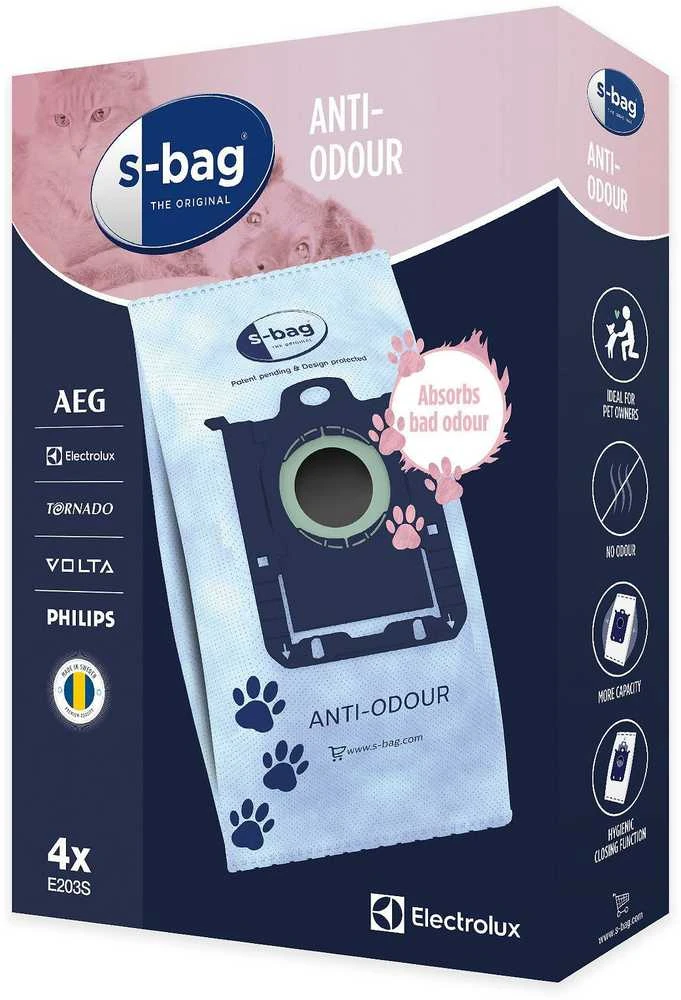 ELECTROLUX E 203S s-bag Anti-Odour dulkių siurblių maišeliai