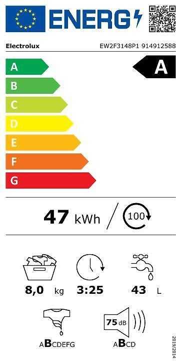 Skalbimo mašina Electrolux EW2F3148P1 TimeCare 500 pyykinpesukone
