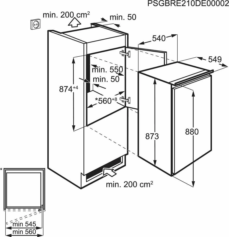 Įmontuojamas Šaldytuvas - Electrolux LRB2AE88S 142L Baltas