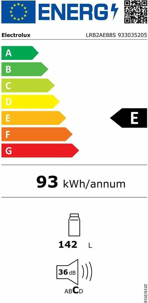 Įmontuojamas Šaldytuvas - Electrolux LRB2AE88S 142L Baltas