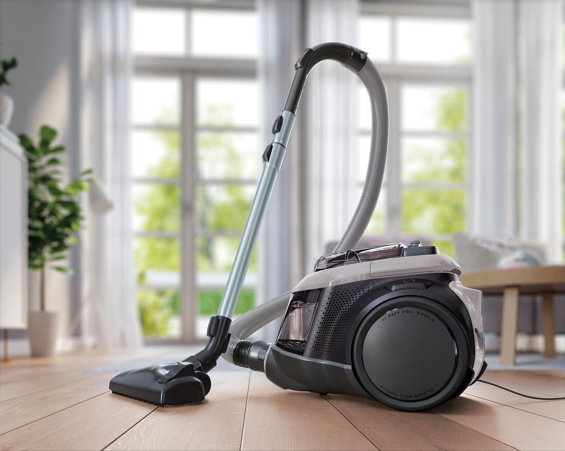 Electrolux PC91-4MG dulkių siurblys, Be maišelio, Darbinis spindulys 12m, Dulkių konteineris 1,5 L, Pilka
