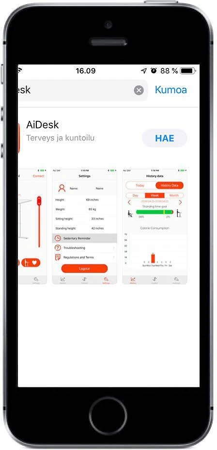 „Elfen Ergodesk Control“ - „Bluetooth“ raktas