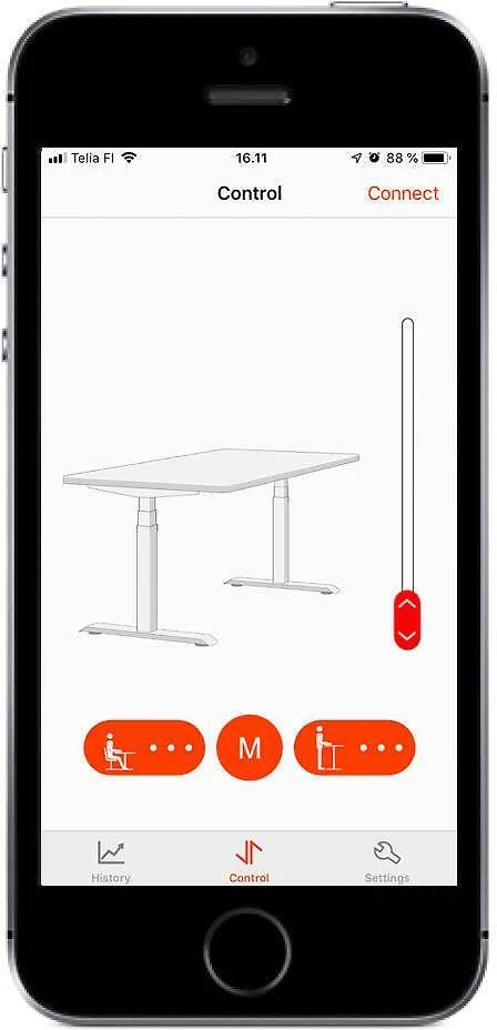 „Elfen Ergodesk Control“ - „Bluetooth“ raktas