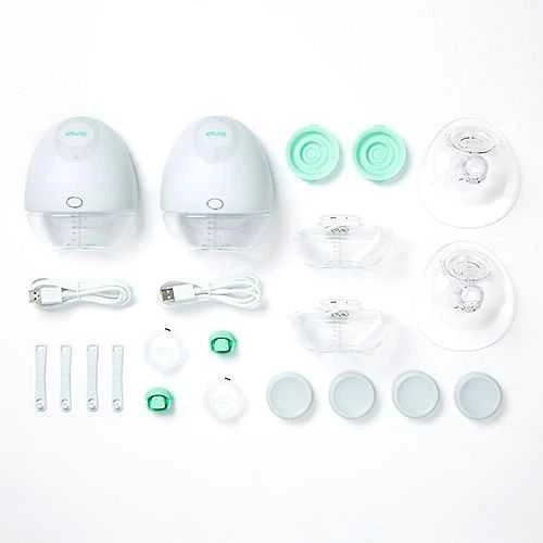 Elvie Doppelmilchpumpe - 150 ml - Electronic - Transparent - Baltas