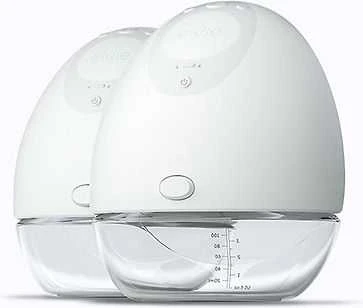 Elvie Doppelmilchpumpe - 150 ml - Electronic - Transparent - Baltas