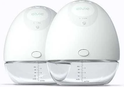 Elvie Doppelmilchpumpe - 150 ml - Electronic - Transparent - Baltas