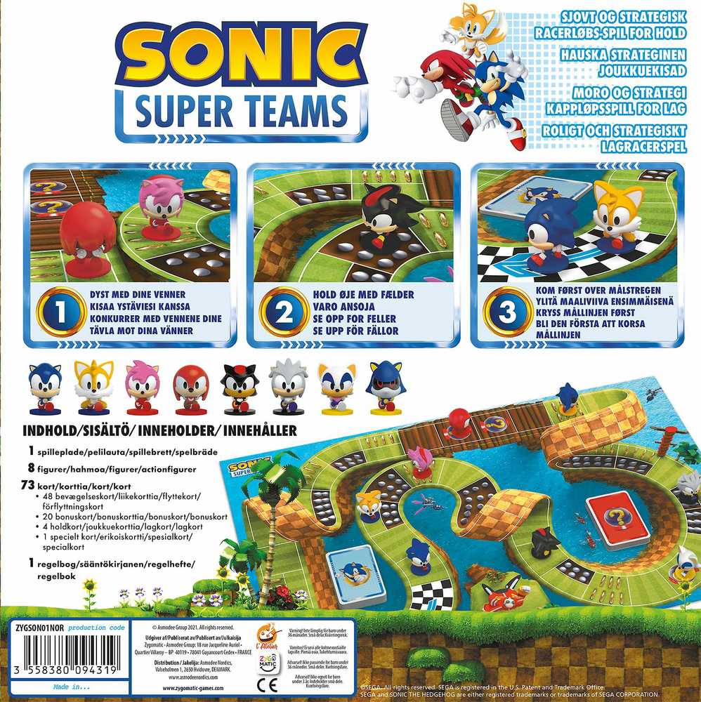 Sonic The Hedgehog „Enigma Sonic Super Teams“ stalo žaidimas Nordic