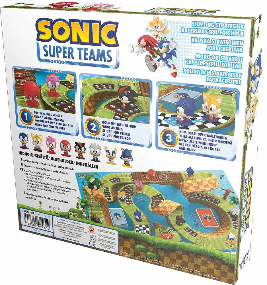 Sonic The Hedgehog „Enigma Sonic Super Teams“ stalo žaidimas Nordic