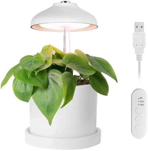 Enne Interior Enne Bijou Grow -kasvivalaisin,USB, 5 W, 240 lm, valkoinen