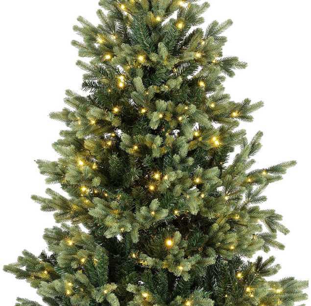 Everlands Geneva fir aidonnäköinen joulukuusi valoilla, 210 cm