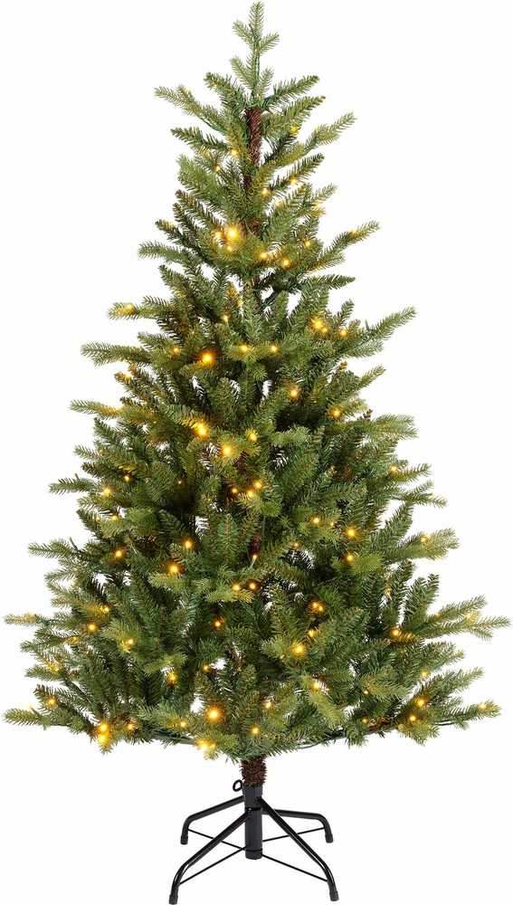 Everlands Allison pine aidonnäköinen joulukuusi kaksisävyisillä LED valoilla, 180 cm, vihreä