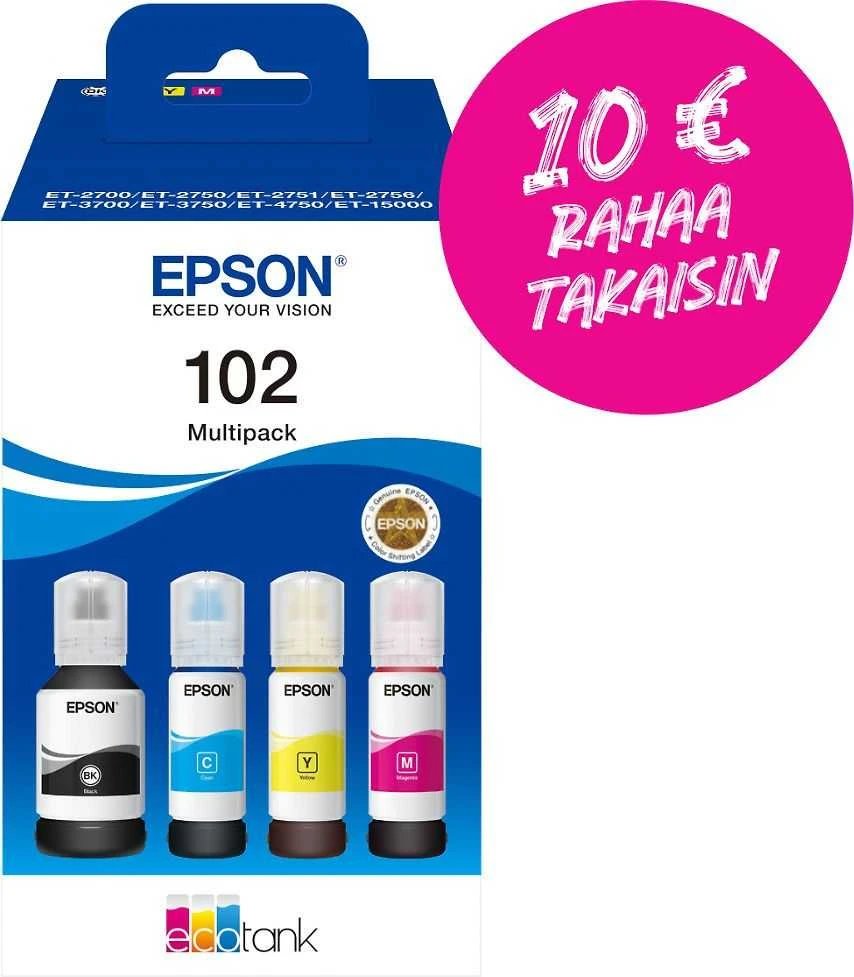 Epson 102 EcoTank (C13T03R640) Rašalo papildymo buteliukų komplektas, CMYK