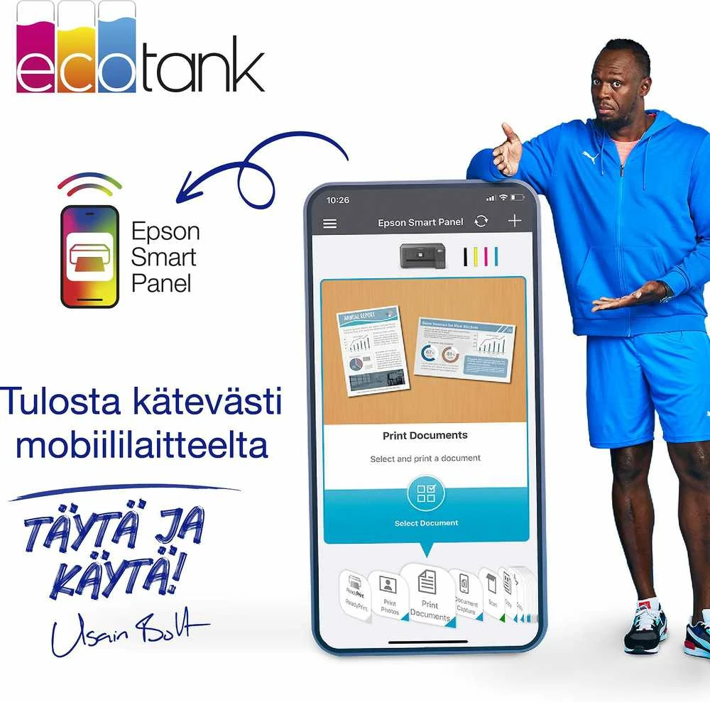 Spausdintuvas - Epson EcoTank ET-1810 Belaidis Rašalinis su 100 lapų Dėklu
